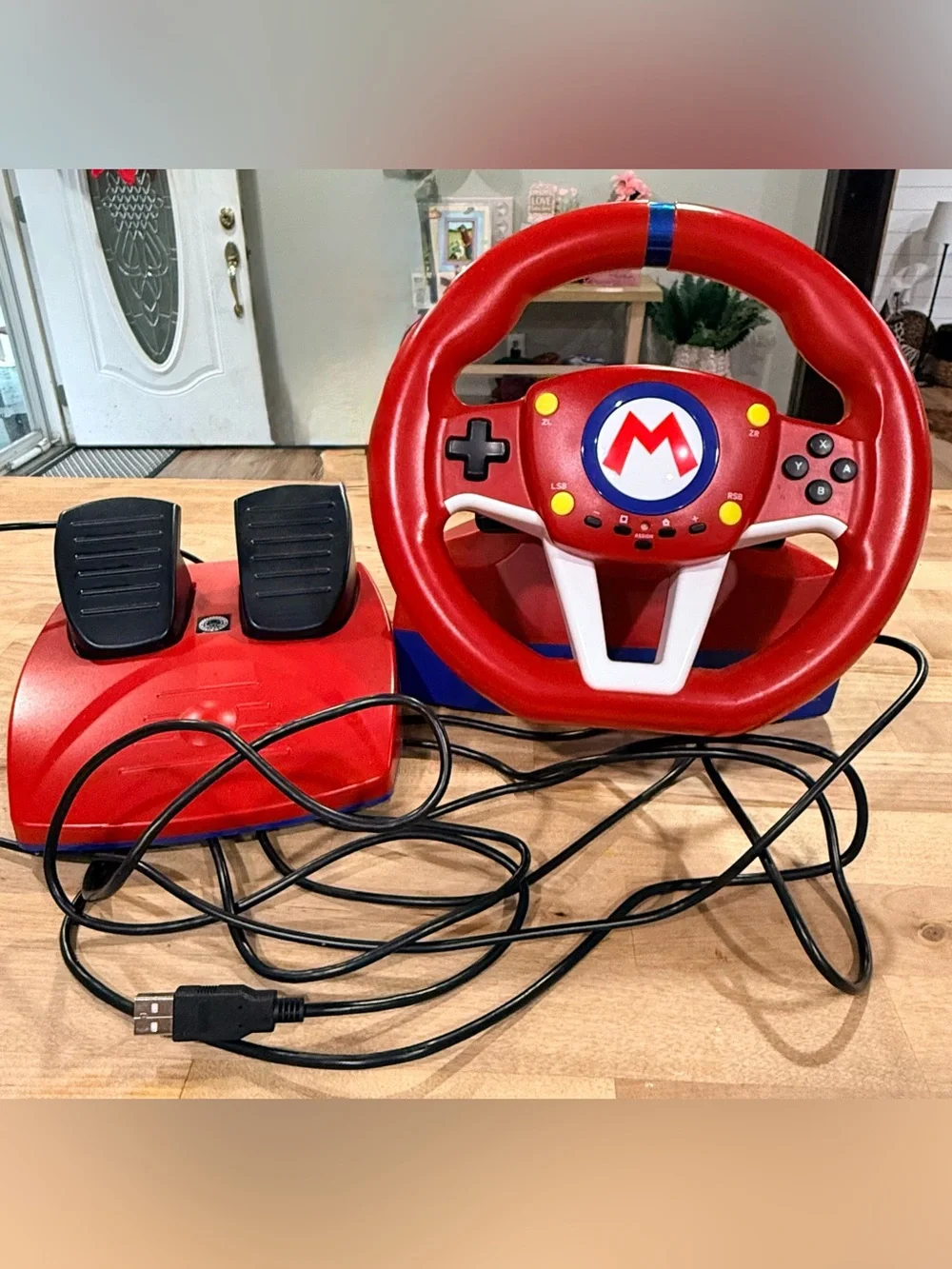 Nintendo SWITCH Red Mario Racing Wheel & Pedals Controller